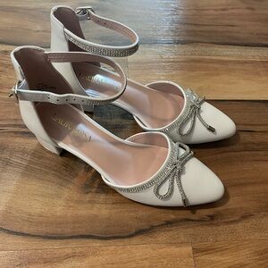 Girls White Ankle Strap Sandals